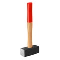 Sledge hammer isolated on white background, Sledgehammer used for heavy blacksmith work, dismantling and assembly of structures.