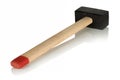Sledge hammer with wooden handle Royalty Free Stock Photo