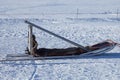 Sleds racing sled dogs