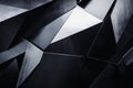 A sleek abstract background with charcoal gray, black, and silver, featuring geometric lines and
