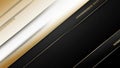 Sleek abstract background with diagonal lines of gold white and black with subtle tech patterns Royalty Free Stock Photo