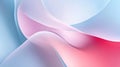 A sleek abstract background with light blue and soft pink tones, featuring smooth, rounded
