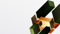 Sleek abstract design featuring isometric 3D blocks in a clean, modern composition. Perfect for tech-inspired themes Royalty Free Stock Photo