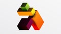 Sleek abstract design featuring isometric 3D blocks in a clean, modern composition. Perfect for tech-inspired themes Royalty Free Stock Photo