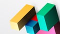 Sleek abstract design featuring isometric 3D blocks in a clean, modern composition. Perfect for tech-inspired themes Royalty Free Stock Photo