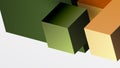 Sleek abstract design featuring isometric 3D blocks in a clean, modern composition. Perfect for tech-inspired themes Royalty Free Stock Photo