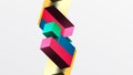 Sleek abstract design featuring isometric 3D blocks in a clean, modern composition. Perfect for tech-inspired themes Royalty Free Stock Photo