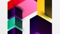 Sleek abstract design featuring isometric 3D blocks in a clean, modern composition. Perfect for tech-inspired themes Royalty Free Stock Photo