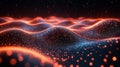 Abstract Digital Background with Quantum Particle Patterns Royalty Free Stock Photo