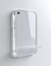 Sleek Acrylic Smartphone Wall Holder Royalty Free Stock Photo