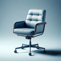 Blue modern office chair, in office environment Royalty Free Stock Photo