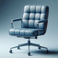 Blue modern office chair, in office environment Royalty Free Stock Photo