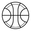 Sleek basketball outline icon, perfect for sports-themed designs