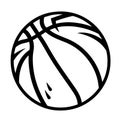 Sleek basketball outline icon, perfect for sports-themed designs