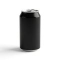 Black Aluminum Beverage Can with Silver Pull Tab on White Background aluminum can drink can Royalty Free Stock Photo