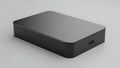 Sleek Black External Hard Drive with USB-C Port Royalty Free Stock Photo