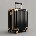 Luxury Black and Gold Suitcase Royalty Free Stock Photo