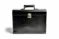 Black leather briefcase on white background. Neural network AI generated Royalty Free Stock Photo