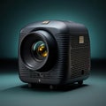 Sleek black projector for home movie marathons