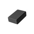 Sleek Black Rectangular Block on White Background Royalty Free Stock Photo