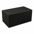 A sleek black rectangular box with a glossy finish and sharp edges Royalty Free Stock Photo