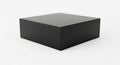 A sleek black rectangular box with a textured surface and rounded edges Royalty Free Stock Photo