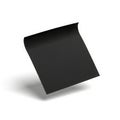 A sleek black rectangular object with a curved surface and a subtle shadow Royalty Free Stock Photo