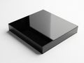 A sleek black rectangular object with a glossy top surface and a matte bottom Royalty Free Stock Photo