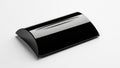 Sleek black rectangular object isolated on white background Royalty Free Stock Photo