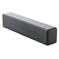 Sleek Black Rectangular Soundbar Speaker with Textured Front Grill audio music Royalty Free Stock Photo
