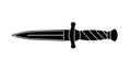 Black Dagger Silhouette Icon Royalty Free Stock Photo