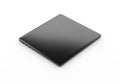 Sleek black square object on a white background Royalty Free Stock Photo