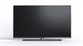 Sleek Black TV Modern Large Flat Screen Mockup for Professional Displays Royalty Free Stock Photo