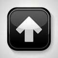 Sleek Black Upload Button with White Arrow Icon Royalty Free Stock Photo