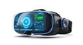 Futuristic VR Headset with Holographic Display Royalty Free Stock Photo