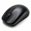 Sleek Black Wireless Computer Mouse Isolated on White Background Royalty Free Stock Photo