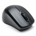 Sleek Black Wireless Computer Mouse Isolated on White Background Royalty Free Stock Photo