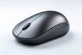 Sleek Black Wireless Computer Mouse Modern Design Technology Gadget isolated on a white background Royalty Free Stock Photo