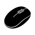 A sleek black wireless computer mouse with a scroll wheel and cordless design Royalty Free Stock Photo