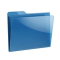 A sleek blue folder icon representing file organization and digital storage solutions Royalty Free Stock Photo
