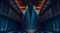 Ship Drydock Interior - Modern Vessel Under Construction, Detailed Engineering and Industrial Maritime Scene Royalty Free Stock Photo