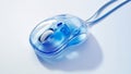 Translucent blue and white computer mouse resting on a light background with an ethereal minimalist aesthetic Royalty Free Stock Photo