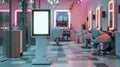 Beauty Salon Booking Kiosk Mockup, Sleek Design, AI Created