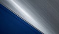 Sleek Brushed Metal and Blue Corporate Background Royalty Free Stock Photo