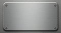 A sleek brushed metal sign plate with rivets Royalty Free Stock Photo