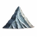 Sleek Carved Metal Mountain Sculpture In Maya Lin Style