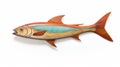 Sleek Carved Wood Fish: Hyperrealistic Wildlife Portrait In Coastal Scenery