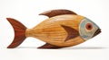 Sleek Carved Wood Fish Sculpture With Bold Lines And Shapes