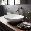 ceramic wash basin in a brilliant shade of white