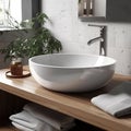 ceramic wash basin in a brilliant shade of white